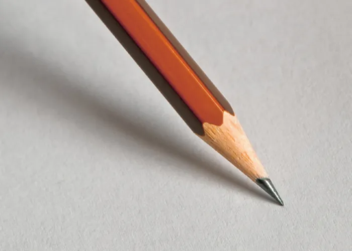 A pencil on white paper